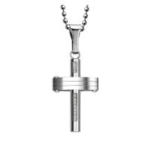 Hdx 2016 pingente de cruz de aço inoxidável com diamante